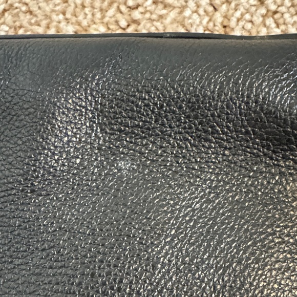 Coach Black Pebbled Leather Shoulder Bag with Chain Straps - Picture 11 of 13